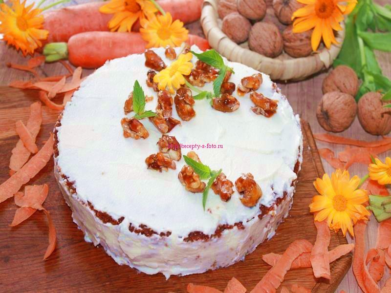 Морковный торт – рецепт десерта