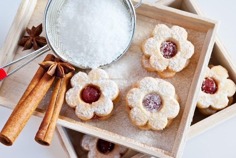 Песочное печенье с вареньем