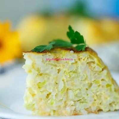 Запеканка творожная с рисом