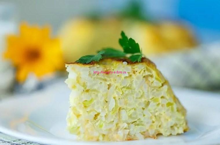 Запеканка творожная с рисом