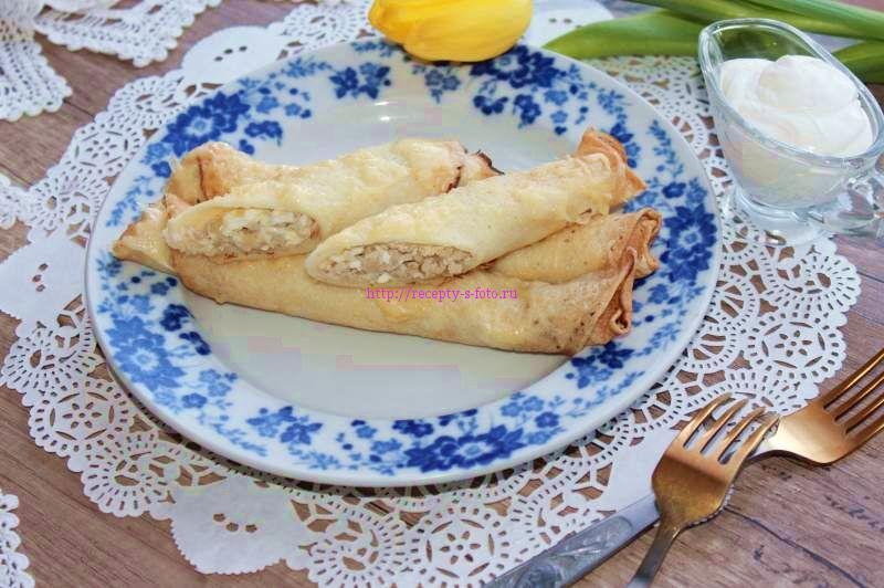 Фаршированные блины с фаршем