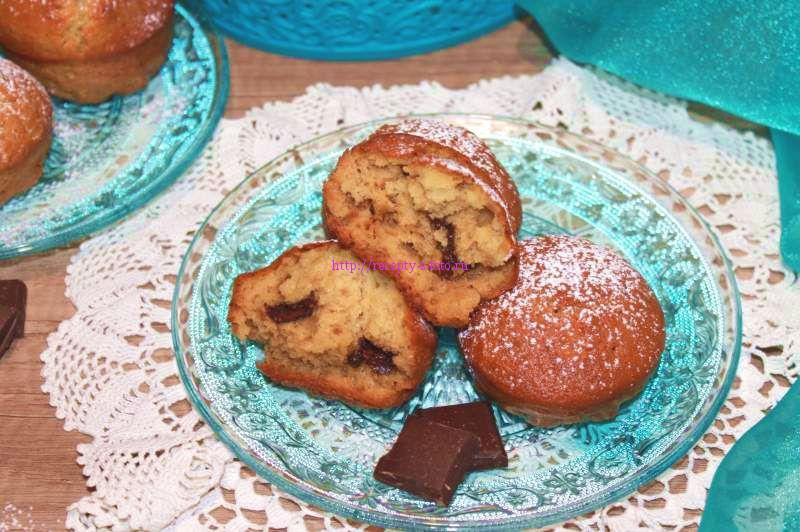 Кексы с кусочками шоколада