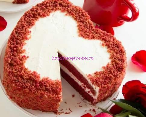 торт в форме сердца