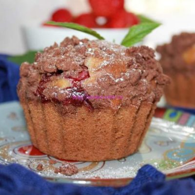 Кексы с клубникой