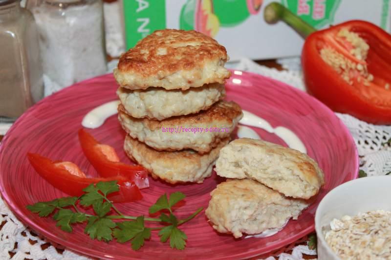 Котлеты с овсяными хлопьями