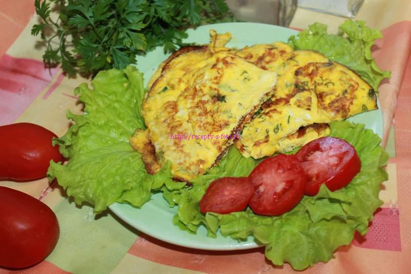 Омлет с зеленью