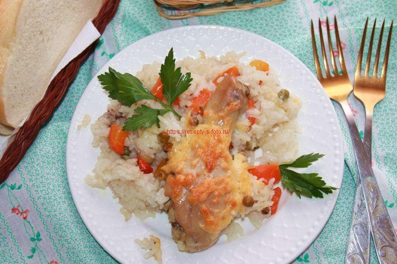 Куриные ножки с рисом
