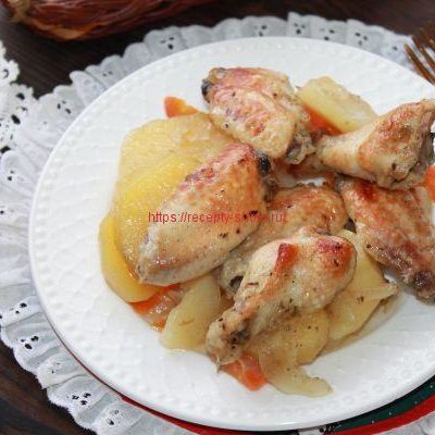 Крылья с картошкой