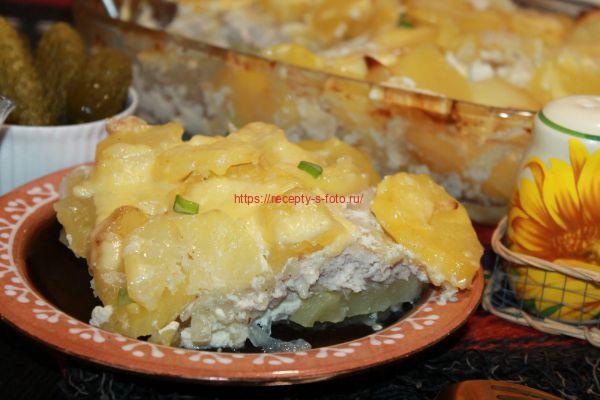 Картошка с фаршем в духовке