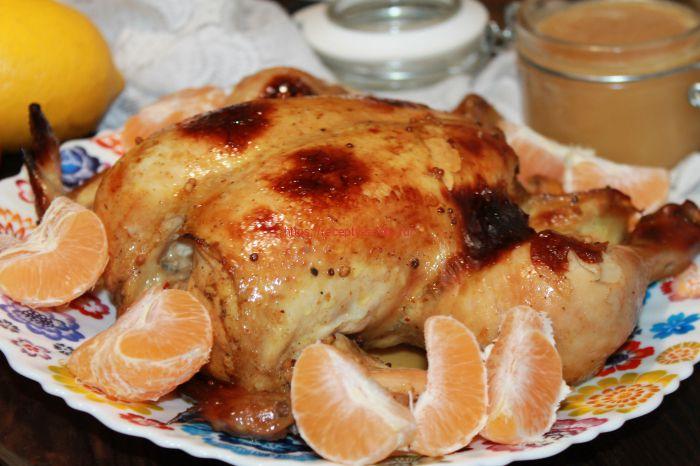 курица в духовке с апельсинами