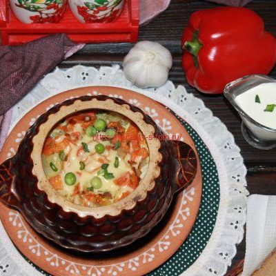 пельмени в горшочках