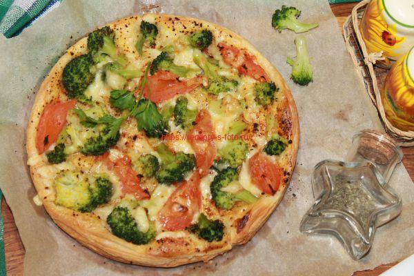 пицца с овощами 