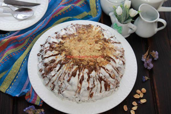 Торт «Панчо» с вишней и сметанным кремом, пошаговый рецепт с фото