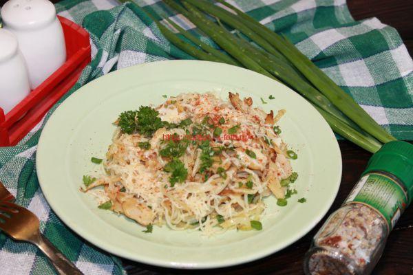 Паста с грибами в сметанном соусе